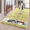 imageMuddy Mat Pack of 5 Highly Absorbent Microfiber Door Mat and Pet Rug Non Slip Thick Washable Area and Bath Mat Soft Chenille for Kitchen Bathroom Bedroom Indoor and Outdoor  Yellow Sizes S to XXL