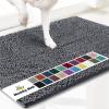 imageMuddy Mat Pack of 5 Highly Absorbent Microfiber Door Mat and Pet Rug Non Slip Thick Washable Area and Bath Mat Soft Chenille for Kitchen Bathroom Bedroom Indoor and Outdoor  Grey Sizes S to XXL