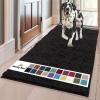 imageMuddy Mat Pack of 5 Highly Absorbent Microfiber Door Mat and Pet Rug Non Slip Thick Washable Area and Bath Mat Soft Chenille for Kitchen Bathroom Bedroom Indoor and Outdoor  Black Sizes S to XXL