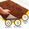 imageMuddy Mat Pack of 5 Highly Absorbent Microfiber Door Mat and Pet Rug Non Slip Thick Washable Area and Bath Mat Soft Chenille for Kitchen Bathroom Bedroom Indoor and Outdoor  Orange Sizes S to XXL