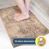 imageMuddy Mat Pack of 5 Highly Absorbent Microfiber Door Mat and Pet Rug Non Slip Thick Washable Area and Bath Mat Soft Chenille for Kitchen Bathroom Bedroom Indoor and Outdoor  Beige Sizes S to XXL