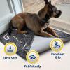 imageMuddy Mat Paw Dog Door Embroidery Mat Super Absorbent Microfiber Indoor Outdoor mat for Muddy Paws NonSlip Washable Pet Rug Quick Dry Chenille Entryway Carpet Machine Washable  Grey 19x30Hot Dog