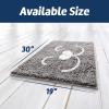 imageMuddy Mat Paw Dog Door Embroidery Mat Super Absorbent Microfiber Indoor Outdoor mat for Muddy Paws NonSlip Washable Pet Rug Quick Dry Chenille Entryway Carpet Machine Washable  Grey 19x30Pet Face