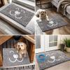 imageMuddy Mat Paw Dog Door Embroidery Mat Super Absorbent Microfiber Indoor Outdoor mat for Muddy Paws NonSlip Washable Pet Rug Quick Dry Chenille Entryway Carpet Machine Washable  Grey 19x30Pet Face