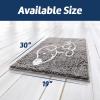 imageMuddy Mat Paw Dog Door Embroidery Mat Super Absorbent Microfiber Indoor Outdoor mat for Muddy Paws NonSlip Washable Pet Rug Quick Dry Chenille Entryway Carpet Machine Washable  Grey 19x30Grey
