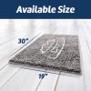 imageMuddy Mat Paw Dog Door Embroidery Mat Super Absorbent Microfiber Indoor Outdoor mat for Muddy Paws NonSlip Washable Pet Rug Quick Dry Chenille Entryway Carpet Machine Washable  Grey 19x30Pet Bowl
