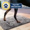 imageMuddy Mat Paw Dog Door Embroidery Mat Super Absorbent Microfiber Indoor Outdoor mat for Muddy Paws NonSlip Washable Pet Rug Quick Dry Chenille Entryway Carpet Machine Washable  Grey 19x30Hot Dog