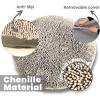 imageMuddy MatCloud K9 Bed for Dogs ampamp Cats Soft ampamp Relaxing Round Dog Bed Chenille Material Removable Cover Washable ampamp Dryer SafeGrey Medium35x35Beige