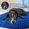imageMuddy MatCloud K9 Bed for Dogs ampamp Cats Soft ampamp Relaxing Round Dog Bed Chenille Material Removable Cover Washable ampamp Dryer SafeGrey Medium35x35Navy Blue
