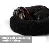imageMuddy MatCloud K9 Bed for Dogs ampamp Cats Soft ampamp Relaxing Round Dog Bed Chenille Material Removable Cover Washable ampamp Dryer SafeGrey Medium35x35Black