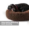imageMuddy MatCloud K9 Bed for Dogs ampamp Cats Soft ampamp Relaxing Round Dog Bed Chenille Material Removable Cover Washable ampamp Dryer SafeGrey Medium35x35Chocolate Brown