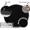 imageMuddy MatCloud K9 Bed for Dogs ampamp Cats Soft ampamp Relaxing Round Dog Bed Chenille Material Removable Cover Washable ampamp Dryer SafeGrey Medium35x35Black