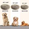imageMuddy MatCloud K9 Bed for Dogs ampamp Cats Soft ampamp Relaxing Round Dog Bed Chenille Material Removable Cover Washable ampamp Dryer SafeGrey Medium35x35Beige