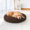 imageMuddy MatCloud K9 Bed for Dogs ampamp Cats Soft ampamp Relaxing Round Dog Bed Chenille Material Removable Cover Washable ampamp Dryer SafeGrey Medium35x35Chocolate Brown