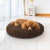 imageMuddy MatCloud K9 Bed for Dogs ampamp Cats Soft ampamp Relaxing Round Dog Bed Chenille Material Removable Cover Washable ampamp Dryer SafeGrey Medium35x35Chocolate Brown