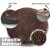 imageMuddy MatCloud K9 Bed for Dogs ampamp Cats Soft ampamp Relaxing Round Dog Bed Chenille Material Removable Cover Washable ampamp Dryer SafeGrey Medium35x35Chocolate Brown