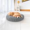 imageMuddy MatCloud K9 Bed for Dogs ampamp Cats Soft ampamp Relaxing Round Dog Bed Chenille Material Removable Cover Washable ampamp Dryer SafeGrey Medium35x35Grey