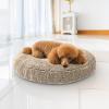 imageMuddy MatCloud K9 Bed for Dogs ampamp Cats Soft ampamp Relaxing Round Dog Bed Chenille Material Removable Cover Washable ampamp Dryer SafeGrey Medium35x35Beige