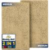 imageMuddy Mat 2Piece Atlantic Blue Medium 30quotX19quot ASSEENONTV Highly Absorbent Microfiber Door Mat Bath Mat and Pet Rug Non Slip Thick Washable Soft Chenille for Kitchen Bedroom Indoor and OutdoorBeige