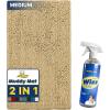 imageMuddy Mat 2in1 Set Beige Medium 30quotX19quot Microfiber NonSlip Washable ampamp Highly Absorbent Chenille Dog Door Mat with Wizz Stain ampamp Odor RemoverUltimate Pet Cleanup Combo for Fresh ampamp Clean HOM