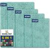 imageMuddy Mat Pack of 5 Absorbent Microfiber Door Mat and Pet Rug Non Slip Thick Washable Area and Bath Mat Soft Chenille for Kitchen Bathroom Bedroom Indoor and Outdoor  Seafoam Green Sizes S to XXL