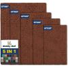 imageMuddy Mat Pack of 5 Absorbent Microfiber Door Mat and Pet Rug Non Slip Thick Washable Area and Bath Mat Soft Chenille for Kitchen Bathroom Bedroom Indoor and Outdoor  Chocolate Brown Sizes S to XXL