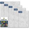 imageMuddy Mat Pack of 5 Highly Absorbent Microfiber Door Mat and Pet Rug Non Slip Thick Washable Area and Bath Mat Soft Chenille for Kitchen Bathroom Bedroom Indoor and Outdoor  White Sizes S to XXL