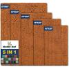 imageMuddy Mat Pack of 5 Highly Absorbent Microfiber Door Mat and Pet Rug Non Slip Thick Washable Area and Bath Mat Soft Chenille for Kitchen Bathroom Bedroom Indoor and Outdoor  Orange Sizes S to XXL