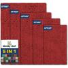 imageMuddy Mat Pack of 5 Highly Absorbent Microfiber Door Mat and Pet Rug Non Slip Thick Washable Area and Bath Mat Soft Chenille for Kitchen Bathroom Bedroom Indoor and Outdoor  Sizes S to XXL