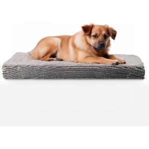 imageMuddy Mat Dog Crate Bed mat Comfortable Dog Pillow Crate Bed for Large Medium Small Dogs and Cats Ultra Soft ampamp Relaxing Washable ampamp Dryer Safe Chenille Material  Grey Small 18quotx24quotLarge 28x42