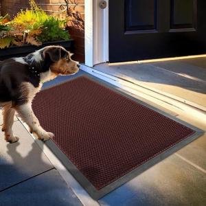 imageMuddy Mat Mesh QuickDry Door Mat  HeavyDuty Sand ampamp Dirt Trapper for Outdoor ampamp Indoor Use Ideal for Entrance Mudrooms Patios and Garages LowProfile NonSlip Washable  Blue 23quotx35quotx04quotRed