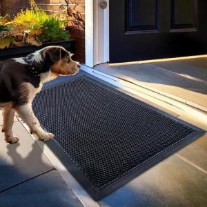 imageMuddy Mat Mesh QuickDry Door Mat  HeavyDuty Sand ampamp Dirt Trapper for Outdoor ampamp Indoor Use Ideal for Entrance Mudrooms Patios and Garages LowProfile NonSlip Washable  Blue 23quotx35quotx04quotBlack
