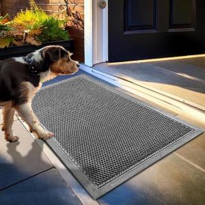 imageMuddy Mat Mesh QuickDry Door Mat  HeavyDuty Sand ampamp Dirt Trapper for Outdoor ampamp Indoor Use Ideal for Entrance Mudrooms Patios and Garages LowProfile NonSlip Washable  Blue 23quotx35quotx04quotGrey
