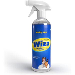 imageMuddy Mat Wizz Stain ampamp Odor Remover for strong odor of Cat ampamp Dog Pee Cleaner Pet urine odor eliminator Remove strain and Odor from carpets fabric clothing furniture ampamp Pets  24oz Spray