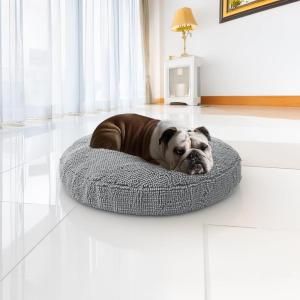 imageMuddy MatCloud K9 Bed for Dogs ampamp Cats Soft ampamp Relaxing Round Dog Bed Chenille Material Removable Cover Washable ampamp Dryer SafeGrey Medium35x35Grey